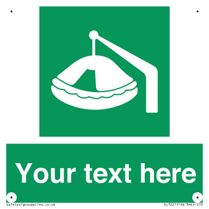 Custom sign Safe condition Davit-launched liferaft